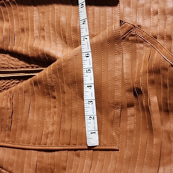 MARCIANO LOS ANGELES Women's Brown Jacket Used Once 100% Lamb - Picture 12 of 16